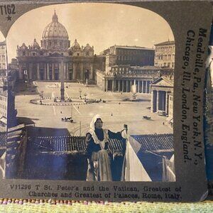 Vintage Keystone Stereoview St. Peter's Vatican Rome Italy T162